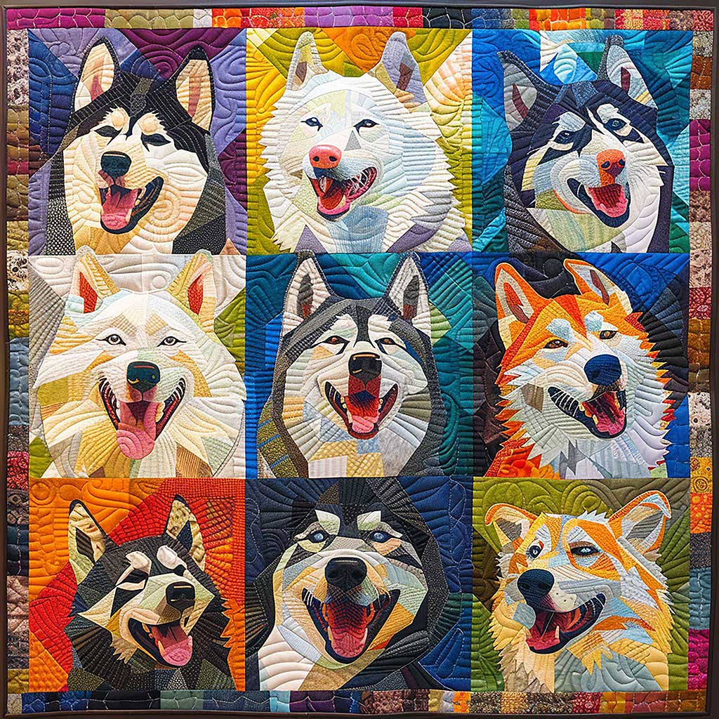 Husky Smile WM1408019CL Quilt Blanket