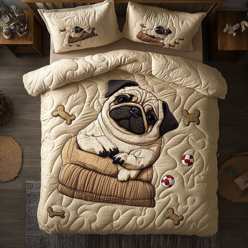 Lazy Pug WX1302469CL Quilted Bedding Set