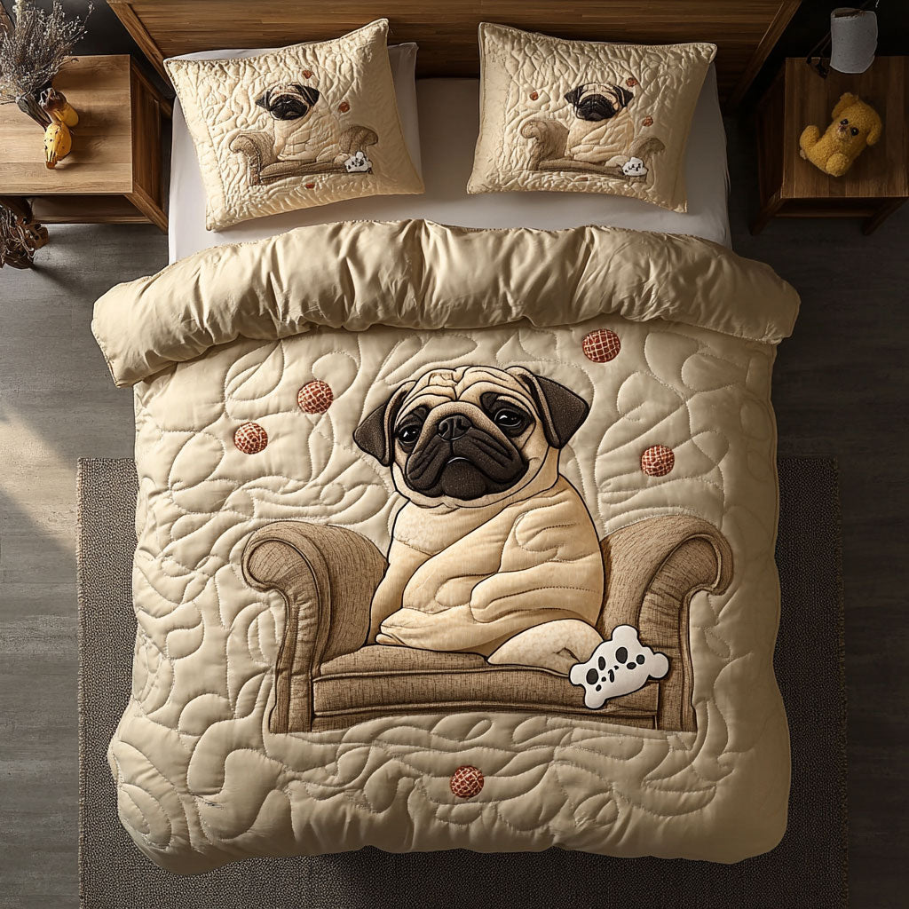 Lazy Pug WX1302470CL Quilted Bedding Set