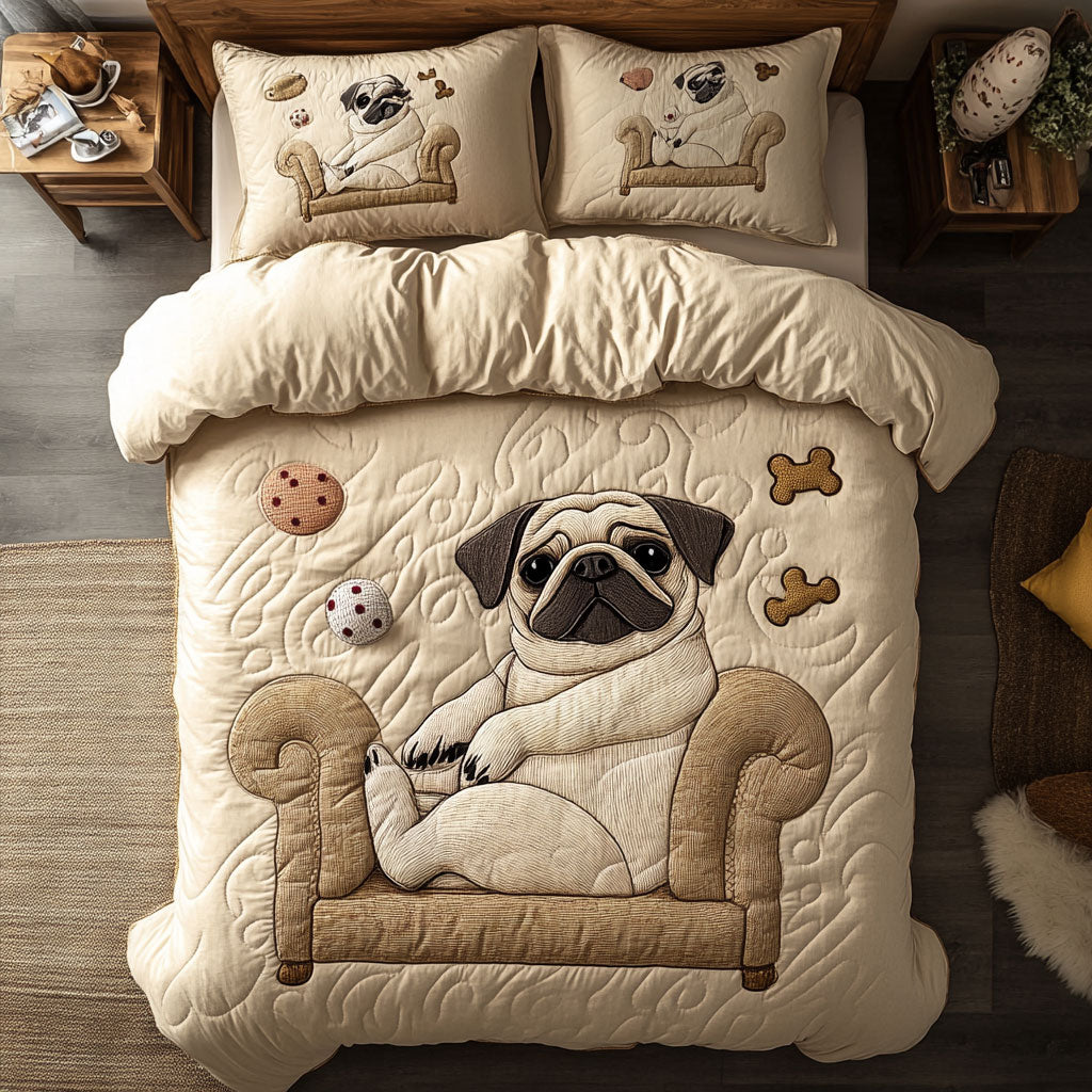 Lazy Pug WX1302471CL Quilted Bedding Set