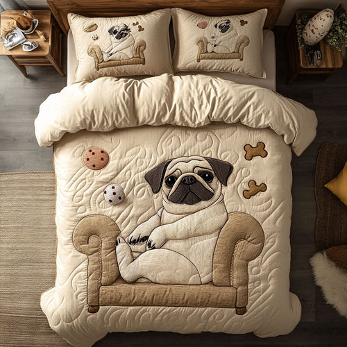 Lazy Pug WX1302471CL Quilted Bedding Set