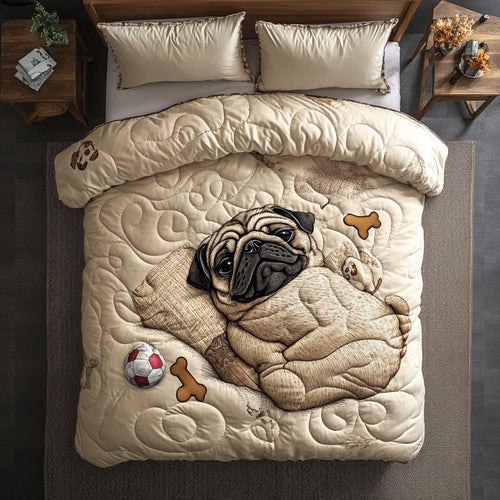 Lazy Pug WX1302474CL Quilted Bedding Set