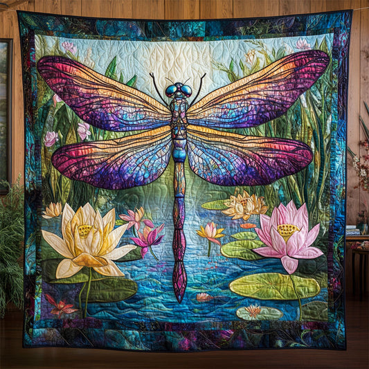 Lotus Dragonfly WJ2203016CL Quilt Blanket