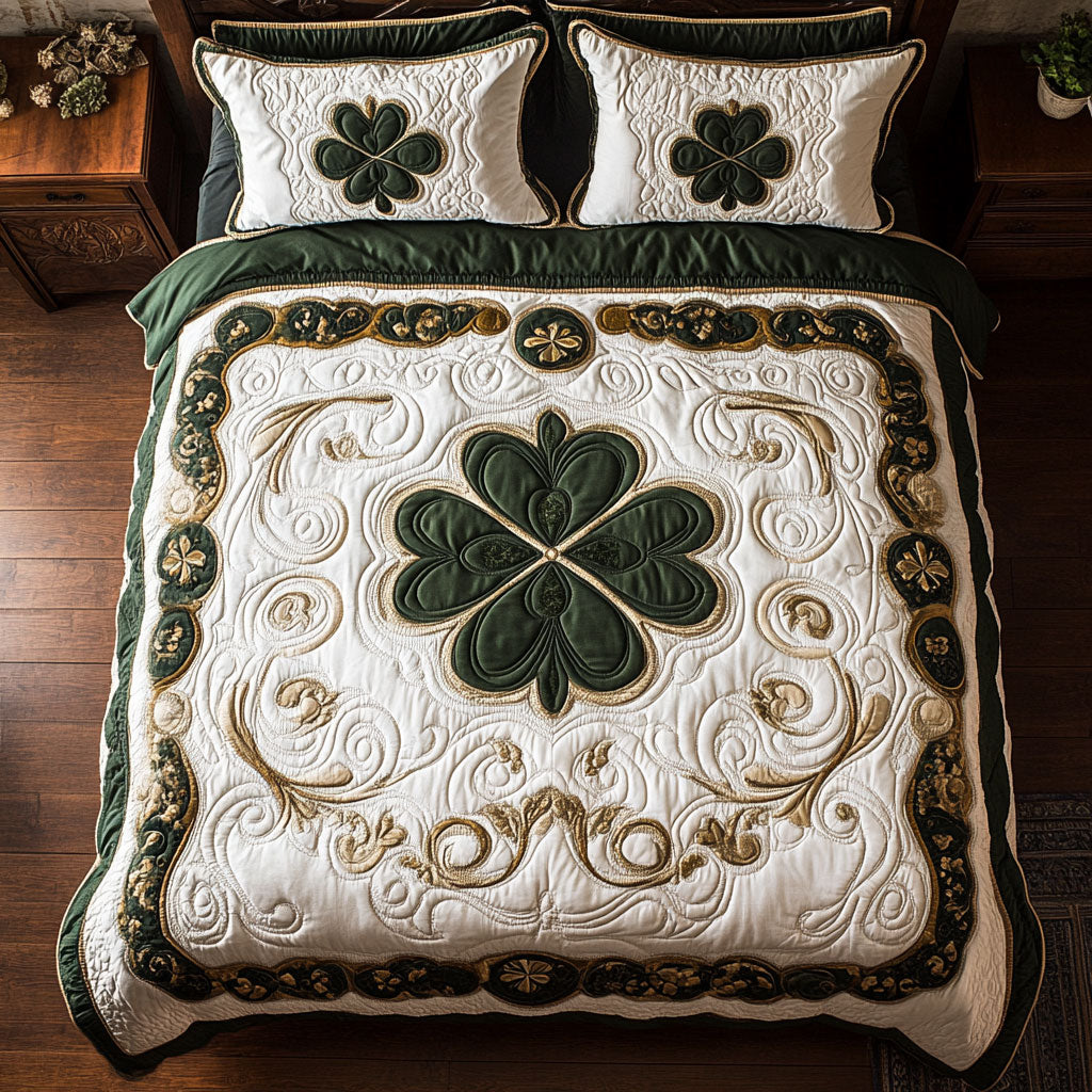 Lucky Clover WX1302477CL Quilted Bedding Set