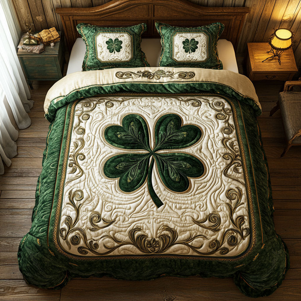 Lucky Clover WX1302484CL Quilted Bedding Set
