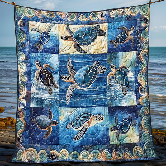 Turtle Tide SR0808039CL Quilt Blanket