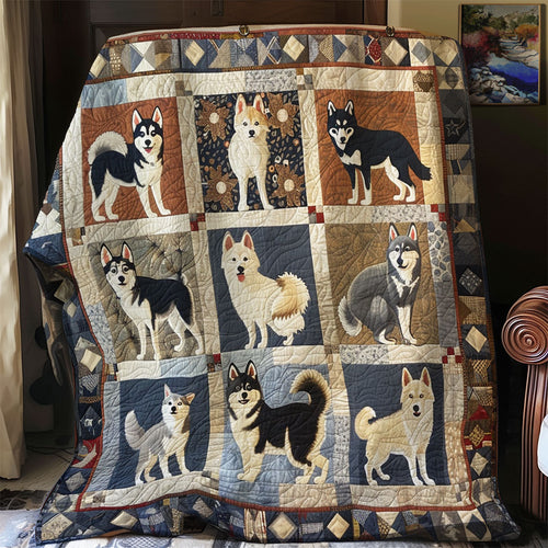 Adorable Husky SR0908025CL Quilt Blanket