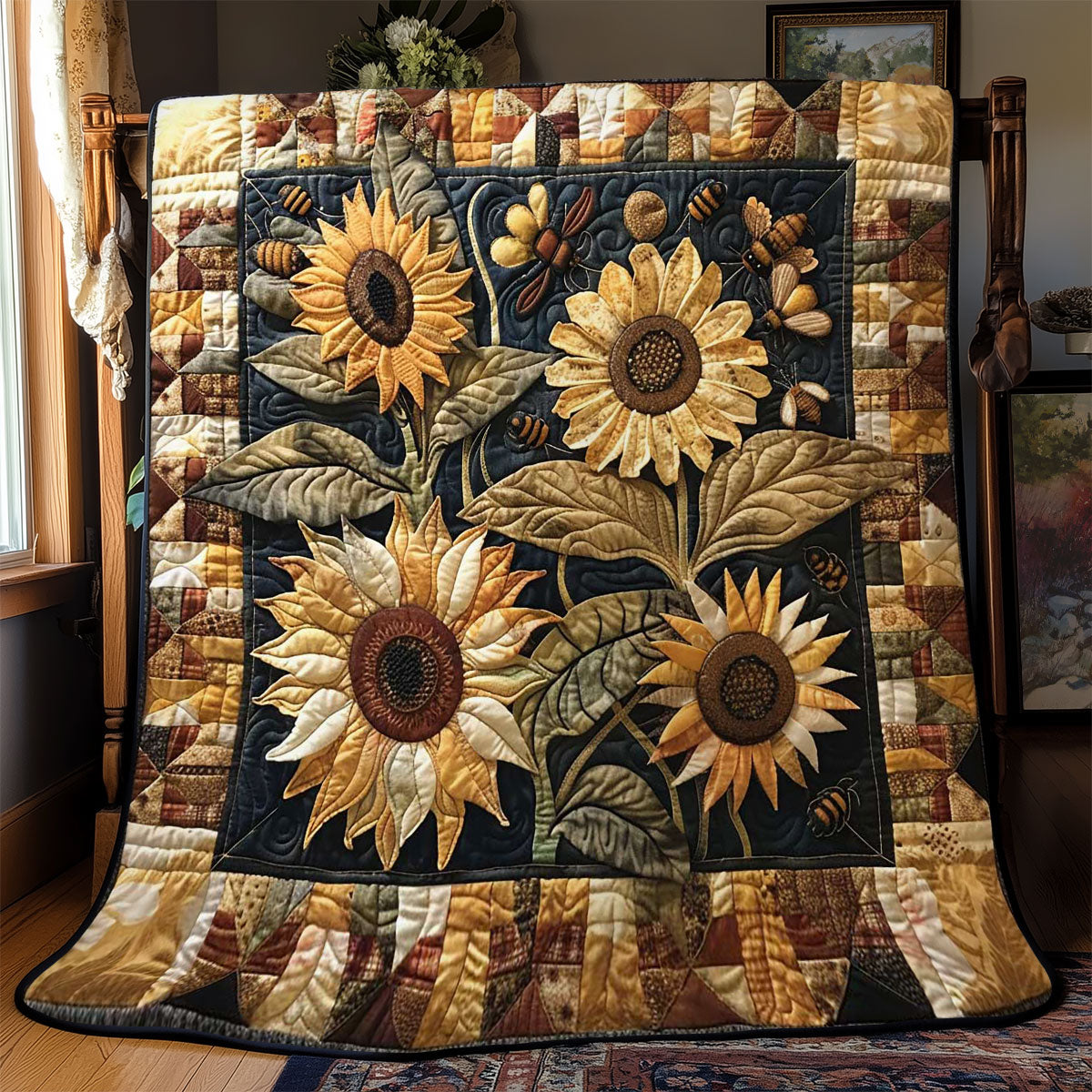 Bee Blossom Haven WN2108108CL Quilt Blanket