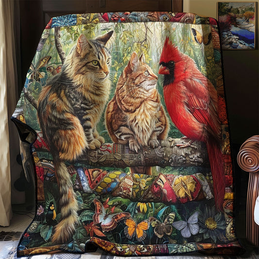 Cardinals And Friends WM1008044CL Quilt Blanket