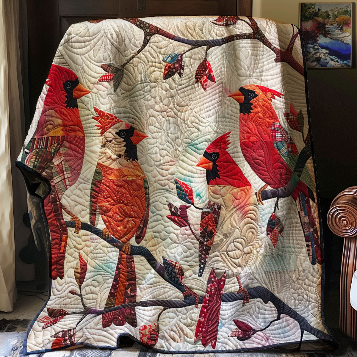 Cardinals And Friends WM1508047CL Quilt Blanket
