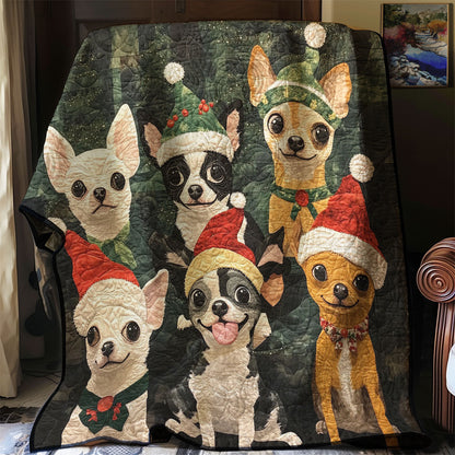 Christmas Chihuahua WM0308019CL Quilt Blanket