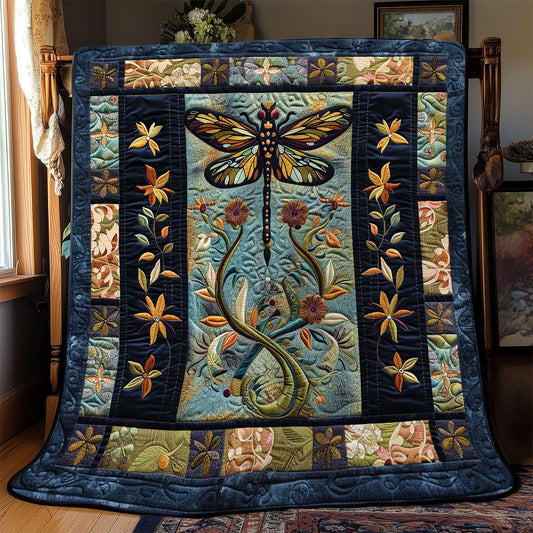 Dragonfly’s Whispering Woods WN2808030CL Quilt Blanket