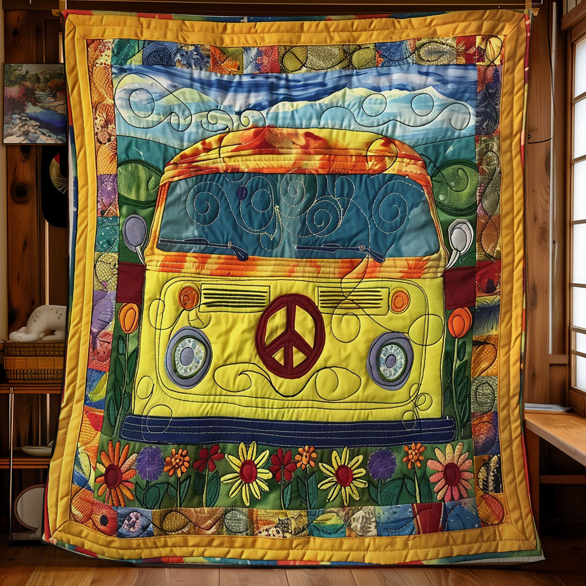 Floral Peace Van SR1408025CL Quilt Blanket