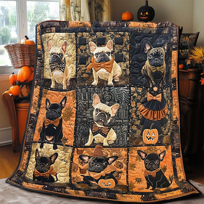 Halloween French Bulldog SR2008059CL Quilt Blanket
