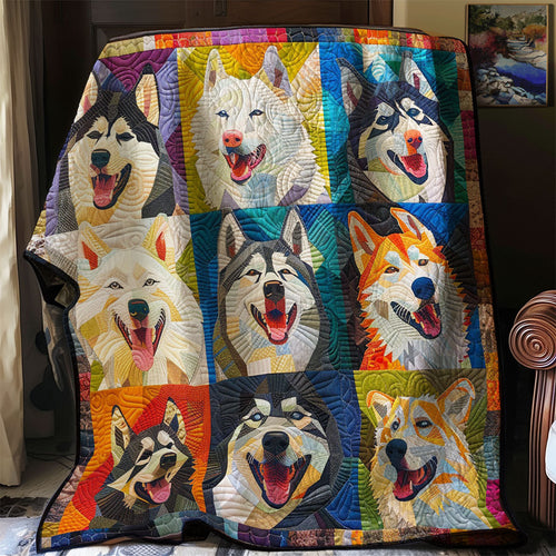 Husky Smile WM1408019CL Quilt Blanket