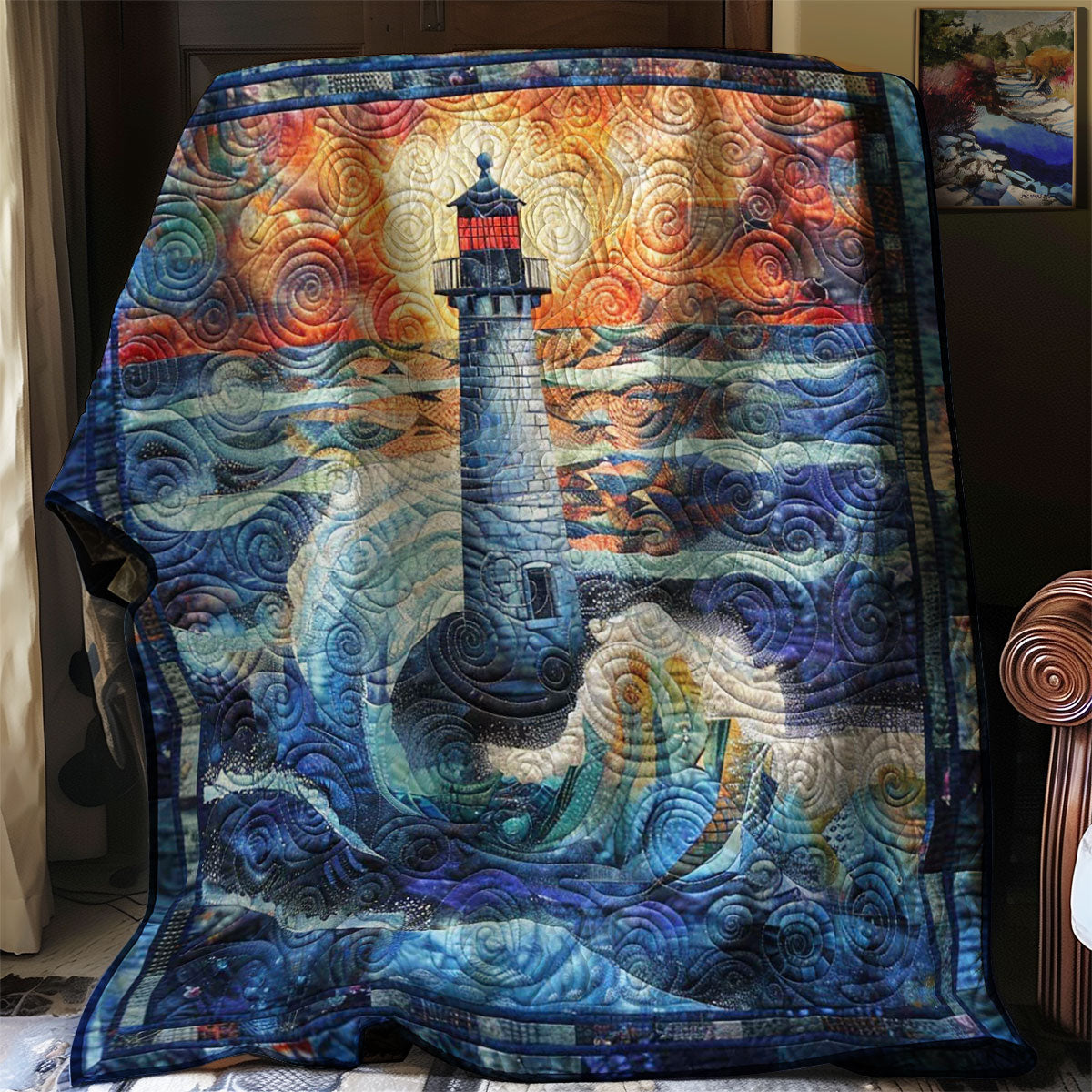 Lighthouse Harbor Throw WN1008052CL Quilt Blanket