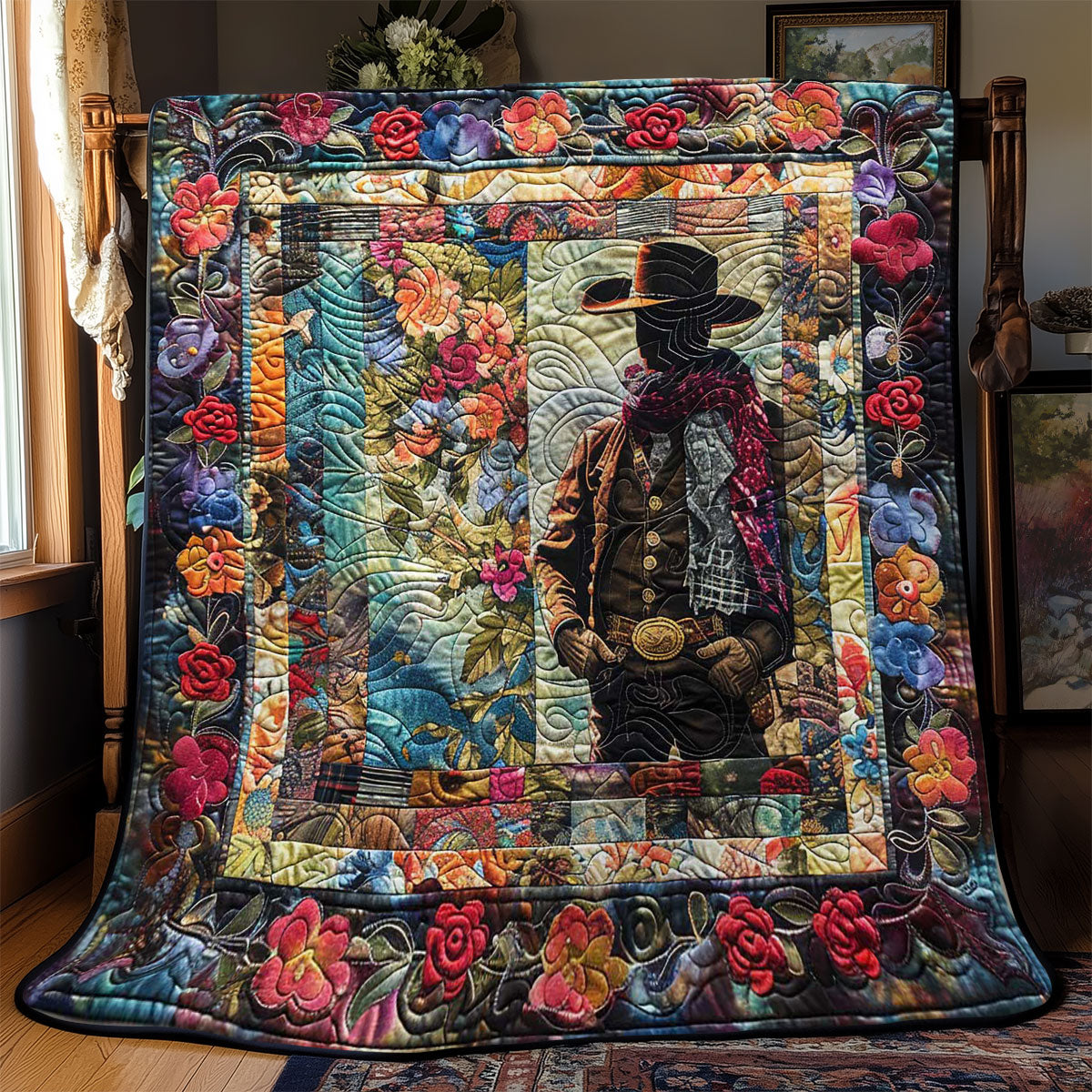Lonestar Cowboy WN2108012CL Quilt Blanket