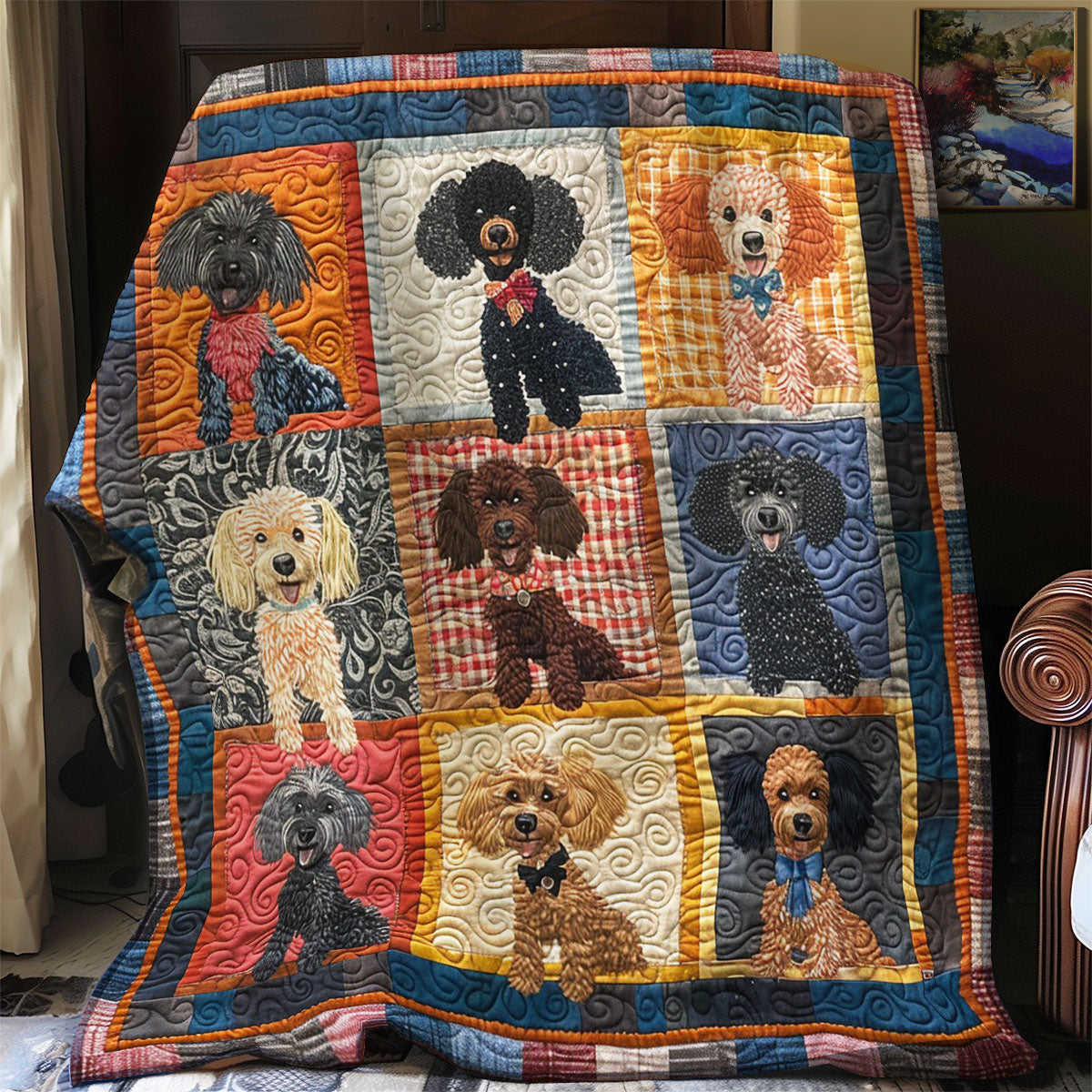 Loveable Poodle SR1008006CL Quilt Blanket