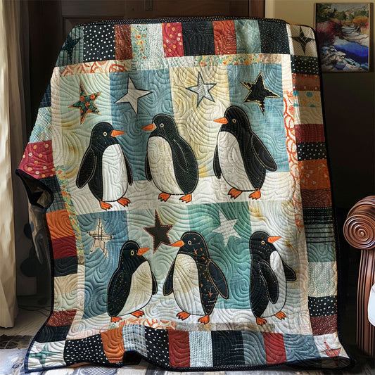 Penguin's Frozen Fun WN1608026CL Quilt Blanket