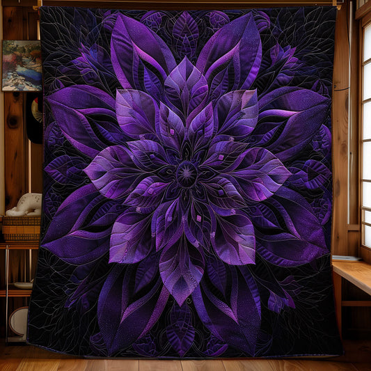 Purple Blooming Flower SR1608042CL Quilt Blanket
