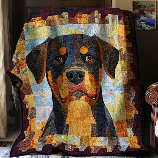 Rottweiler Cozy WN0608041CL Quilt Blanket