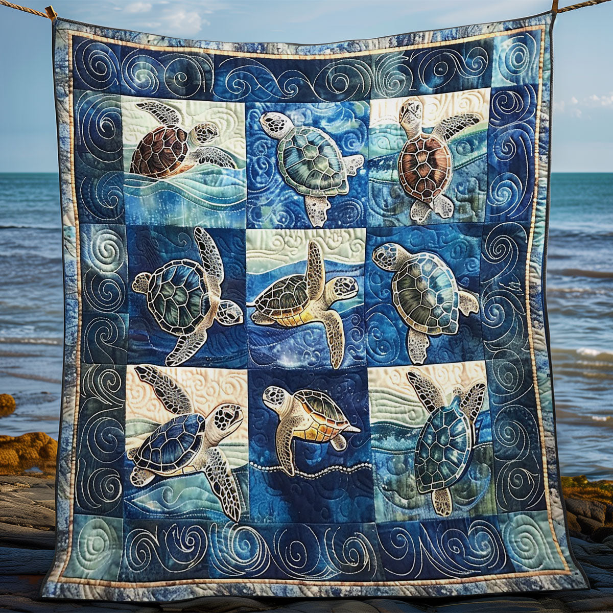 Sea Turtle SR1008018CL Quilt Blanket
