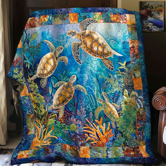 Sea Turtles WM0808030CL Quilt Blanket