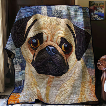Snuggle Pug WN0508016CL Quilt Blanket