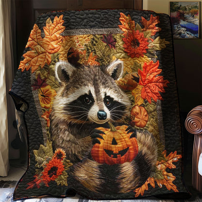 Spooky Autumn Raccoon WN1508060CL Quilt Blanket