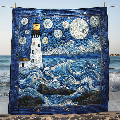 Stormy Lighthouse 1608045CL Quilt Blanket