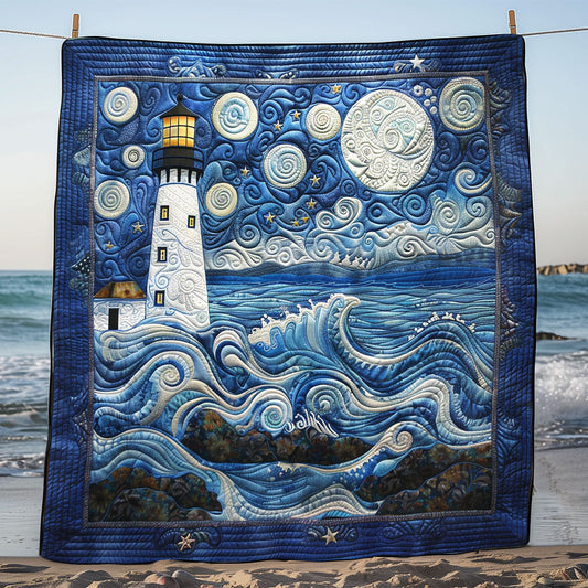 Stormy Lighthouse 1608045CL Quilt Blanket