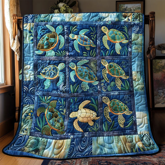 Turtle Quest WN2108072CL Quilt Blanket
