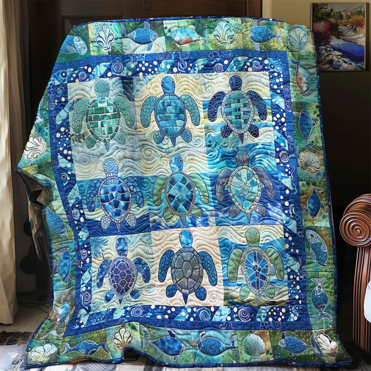 Turtles WM0808028CL Quilt Blanket
