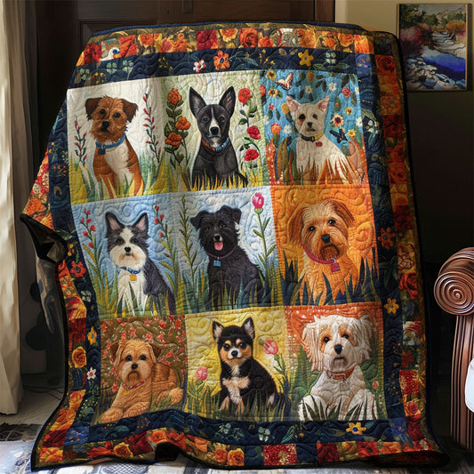 Type Of Dogs WM1008083CL Quilt Blanket