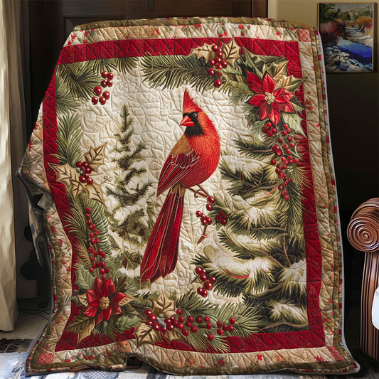 Winter Cardinal SR1408012CL Quilt Blanket