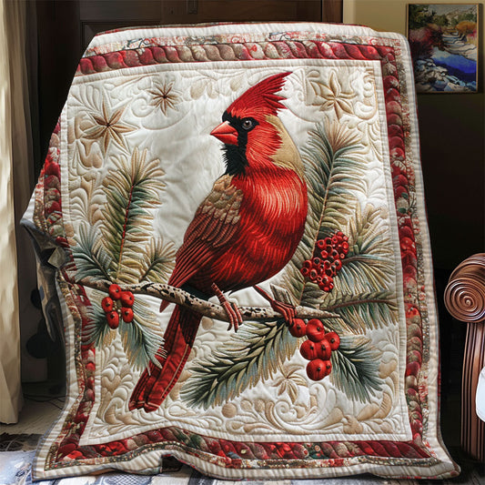 Winter Cardinal SR1408013CL Quilt Blanket