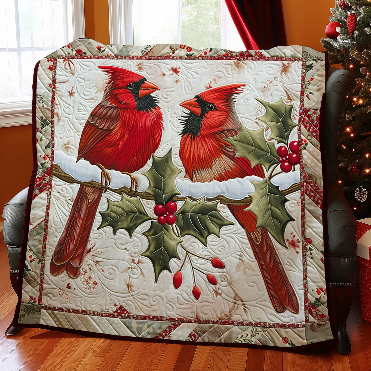Winter Cardinal SR2308005CL Quilt Blanket