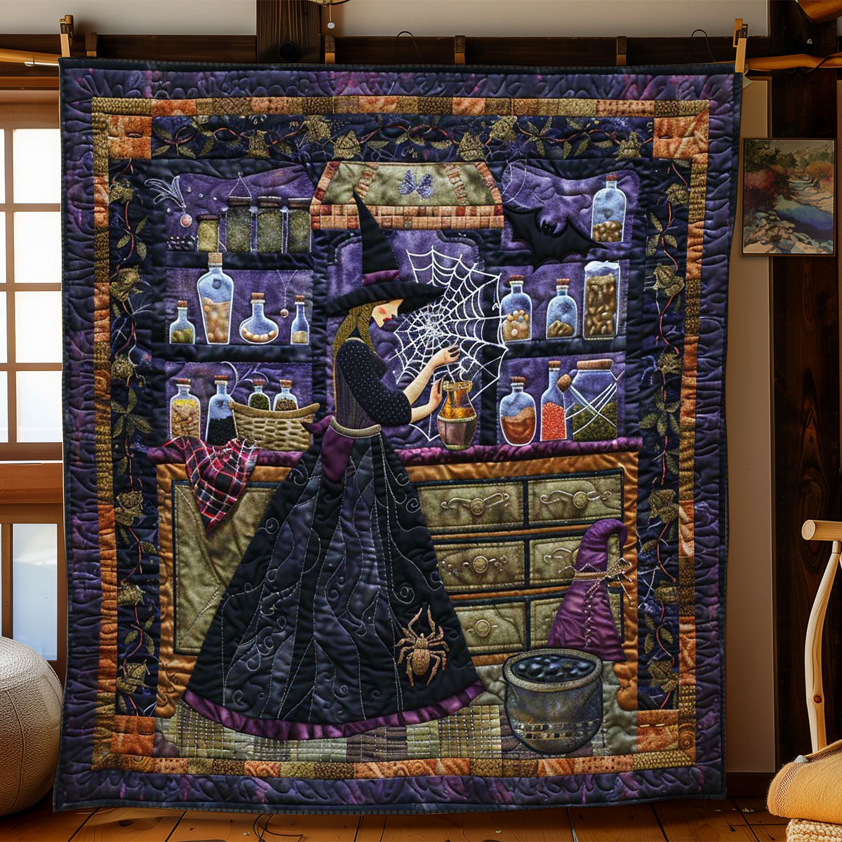 Witch’s Web Of Spells WN2808110CL Quilt Blanket