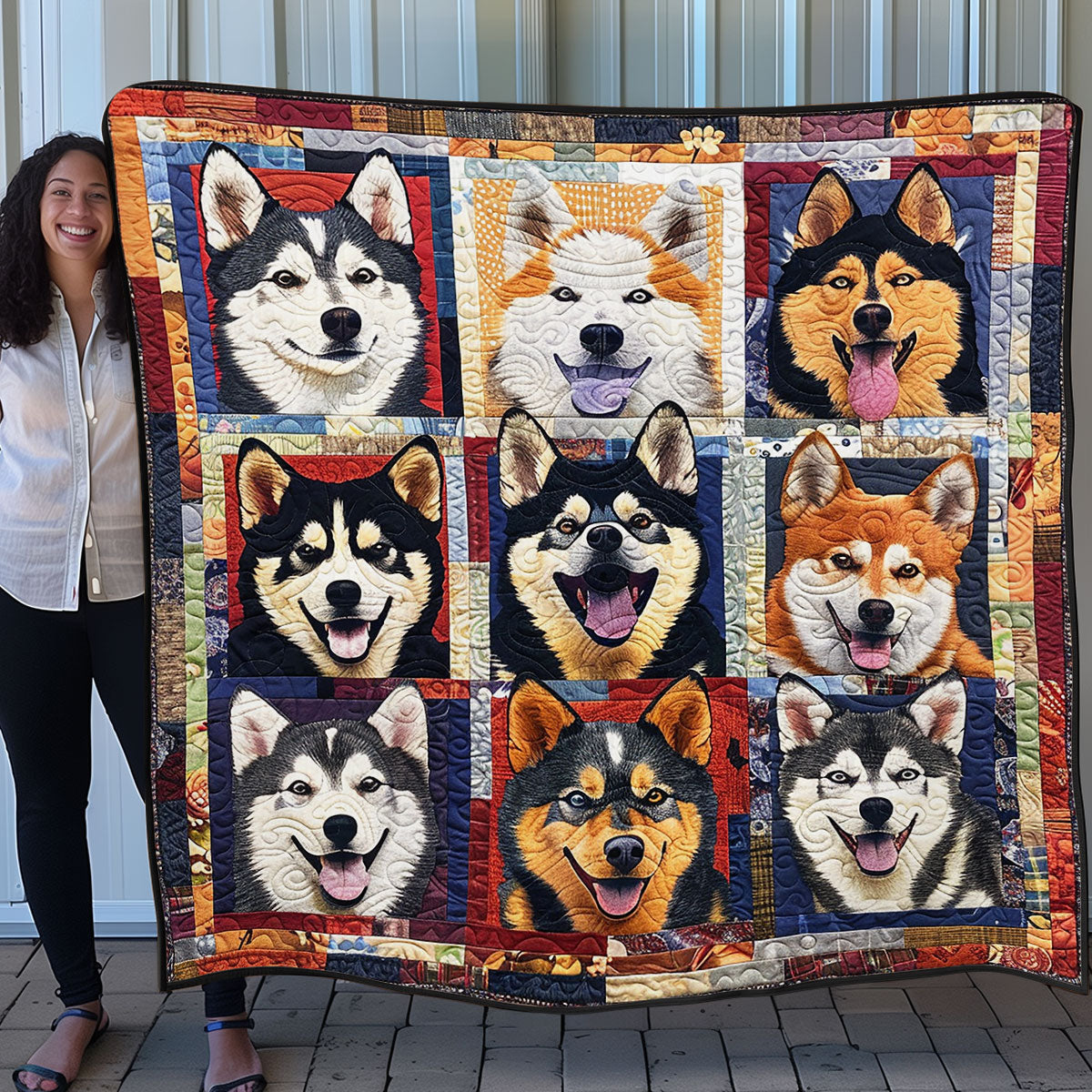 Adorable Husky SR0908019CL Quilt Blanket