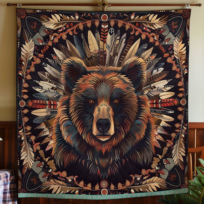 Bear Native American WN0909049CL Quilt Blanket