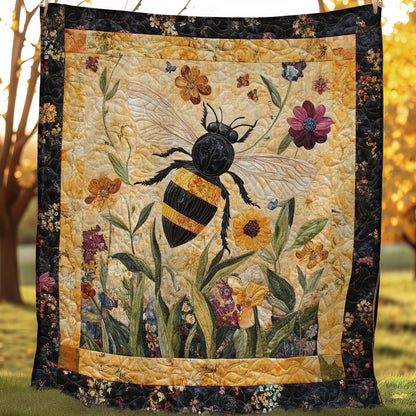 Bees And Flowers WN3107029CL Quilt Blanket