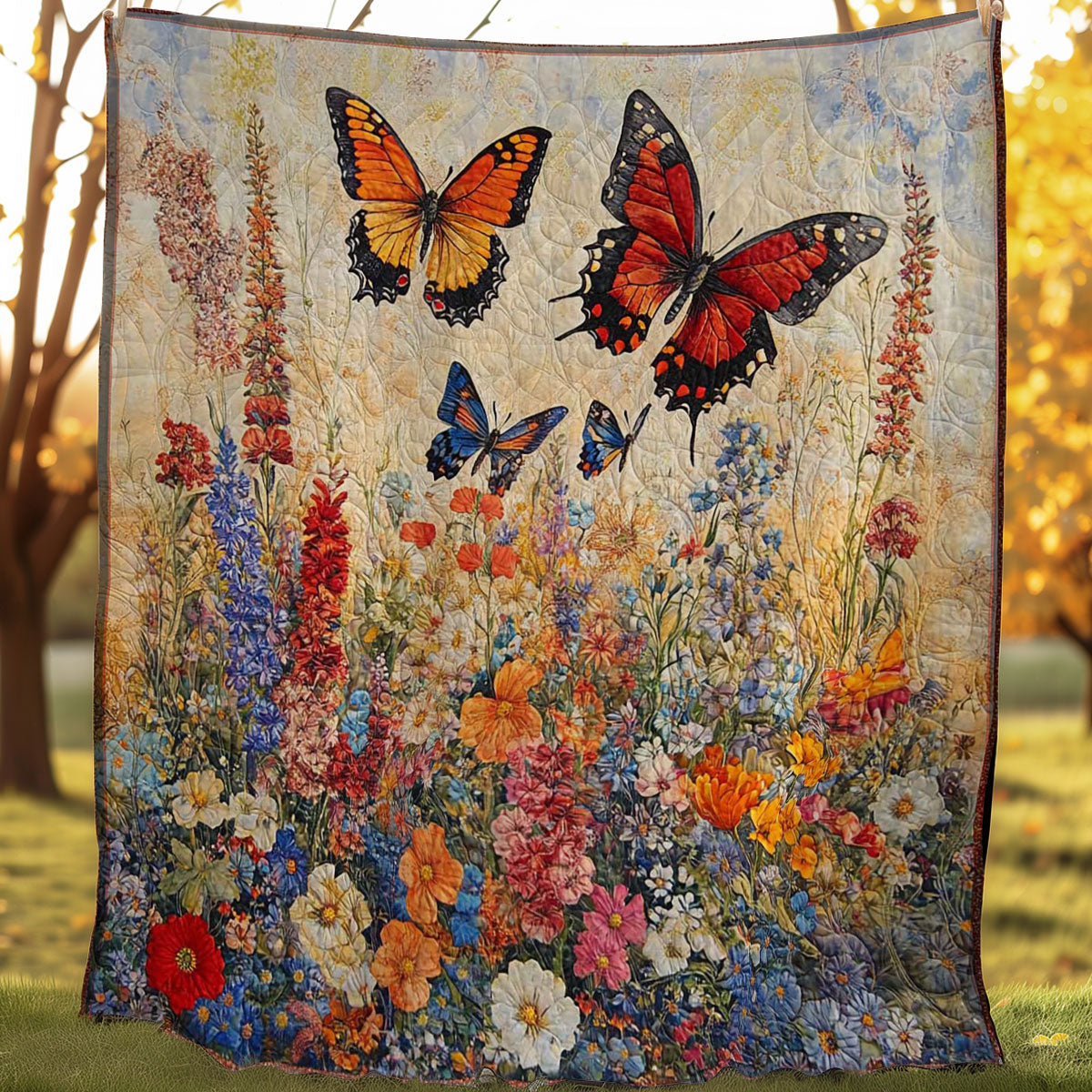 Blossom and Flutter WN0508029CL Quilt Blanket