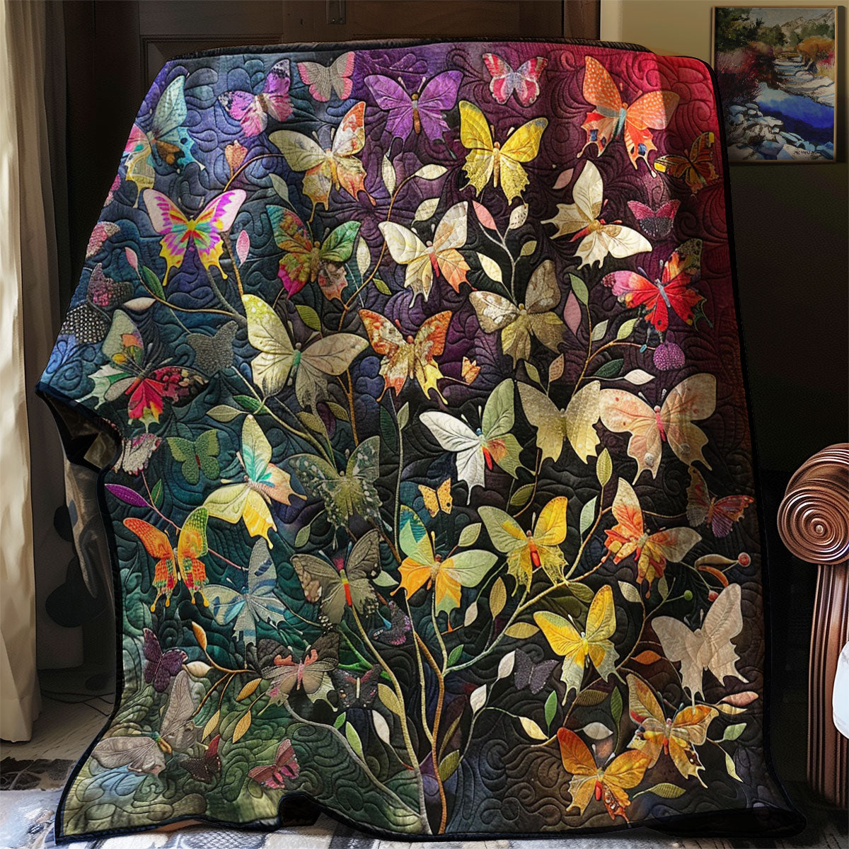 Butterflies Night WM3007001CL Quilt Blanket