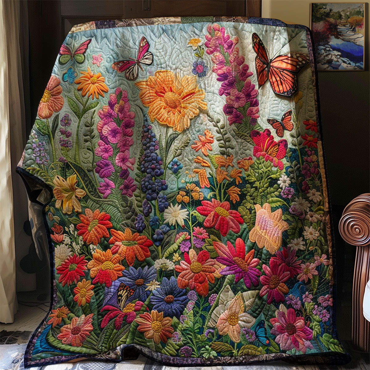 Butterfly Breeze WN2108096CL Quilt Blanket