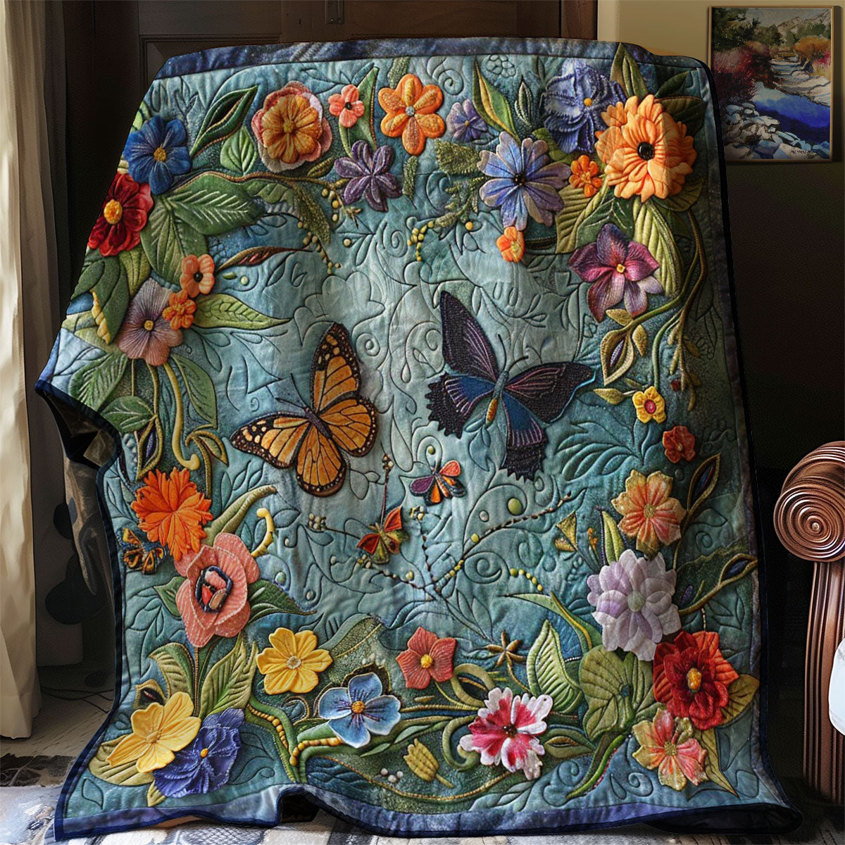 Butterfly Whisper WN2108090CL Quilt Blanket