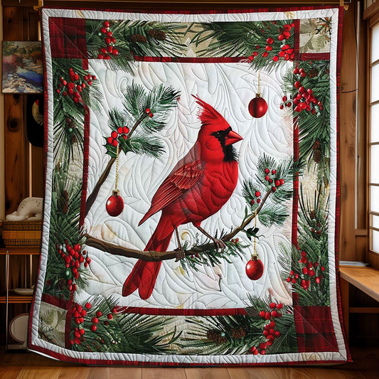 Cardinal Joyful Noel WN1008081CL Quilt Blanket