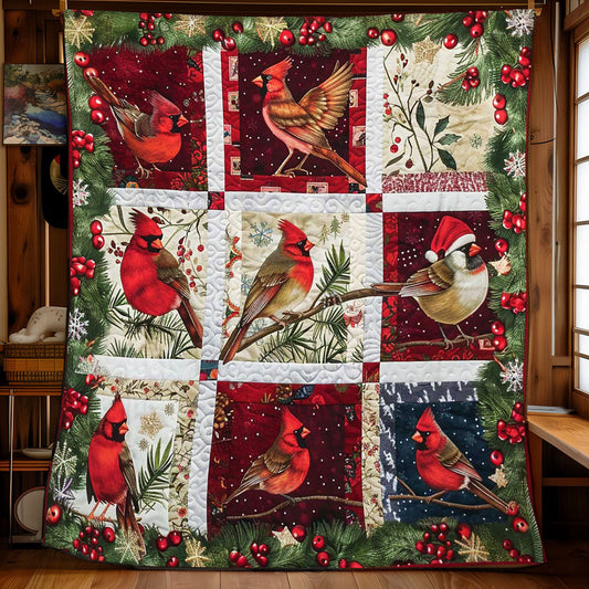 Cardinal’s Winter Cheer WN1008087CL Quilt Blanket