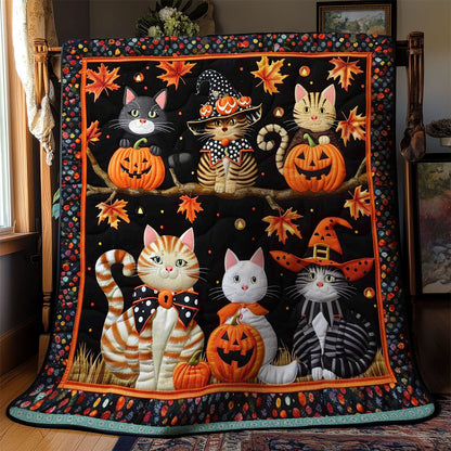 Cat Witch Halloween WN1609050CL Quilt Blanket