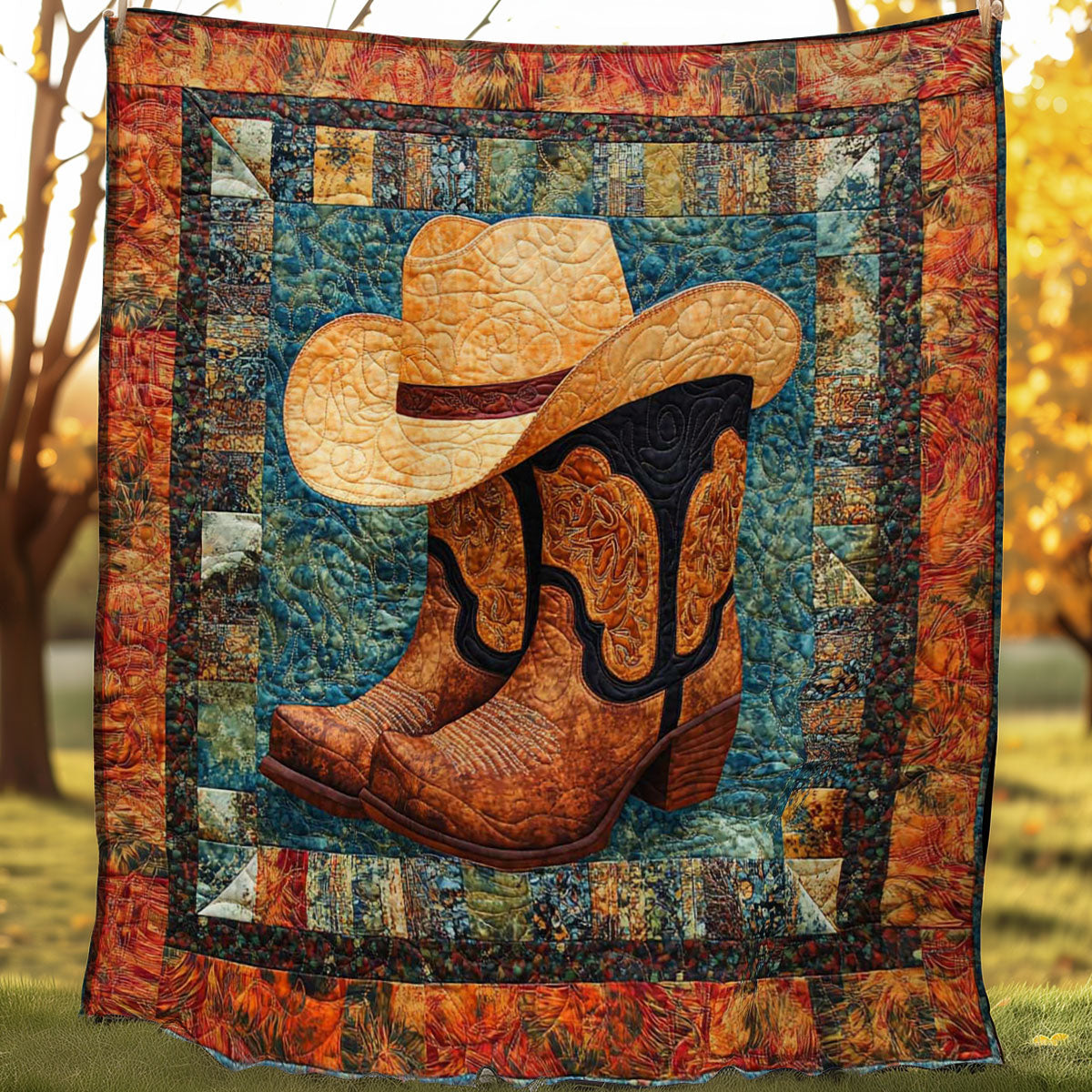 Cowboy Boots WN0208031CL Quilt Blanket