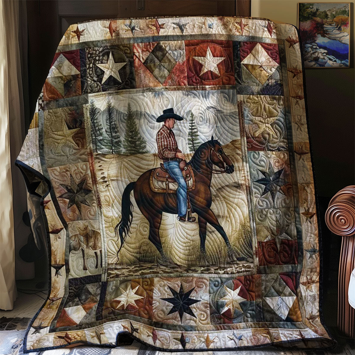 Cowboy Trail WN2108015CL Quilt Blanket